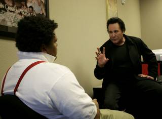 Wayne Newton makes a special appearance at CineVegas Clubhouse and talks with members of the Boys & Girls Clubs of Las Vegas about acting on Tuesday at the CineVegas office in Henderson.