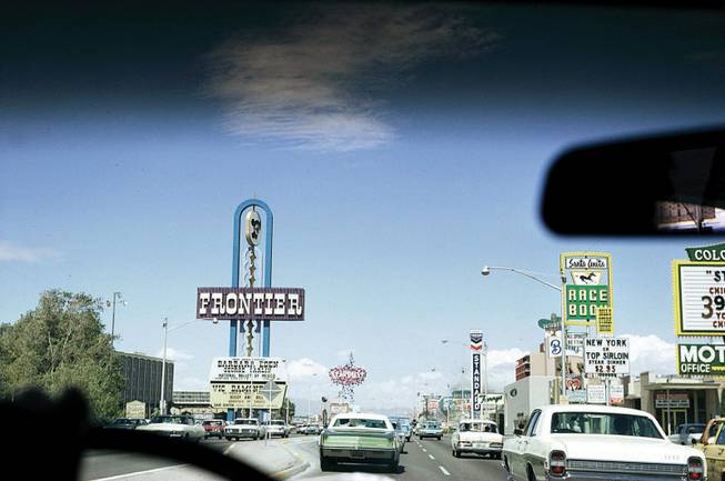 The north end of the Strip in 1968 had a very different look than it does today. Many of those buildings, including the Frontier and the Stardust, have been razed or imploded. 	 