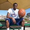 Findlay College Prep senior shooting guard D.J. Richardson, a native of Peoria, Ill., who will play at Illinois next fall, outside the Henderson International School gym after Wednesday's practice.