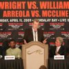 Promoter Dan Goosen speaks during a news conference in advance of the Saturday Winky Wright Paul Williams fight Thursday, April 9, 2009 at Mandalay Bay.  