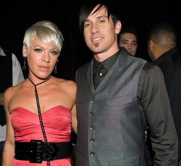 Pink and Carey Hart at Wasted Space in the Hard Rock Hotel on New Year's Eve 2008.