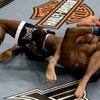 Steve Cantwell applies an armbar to Razak Al-Hassan in the first round of their bout at UFC's Fight for the Troops show on December 10, 2008. The bout ended when Cantwell won by TKO after dislocating Al-Hassan's elbow.


