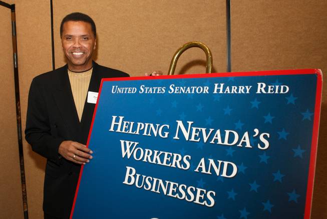 Pierre Daniou poses during a break as he attends a seminar, hosted by Nevada Senator Harry Reid's office, designed to help Nevadans take advantage of stimulus funding at the Mandalay Bay Thursday. 