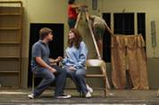 Playing the roles of Billy and Violet respectively, Bryan Sheeler and Brittany Ricciardo run through their lines in Act I of "Play On!" during rehearsal Monday at Boulder City High School.