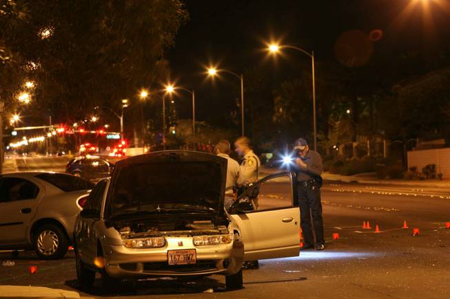 Two people were killed and eight others were injured Friday night in a three-vehicle crash at Spring Mountain Road and Erva Street in the western Las Vegas Valley. 