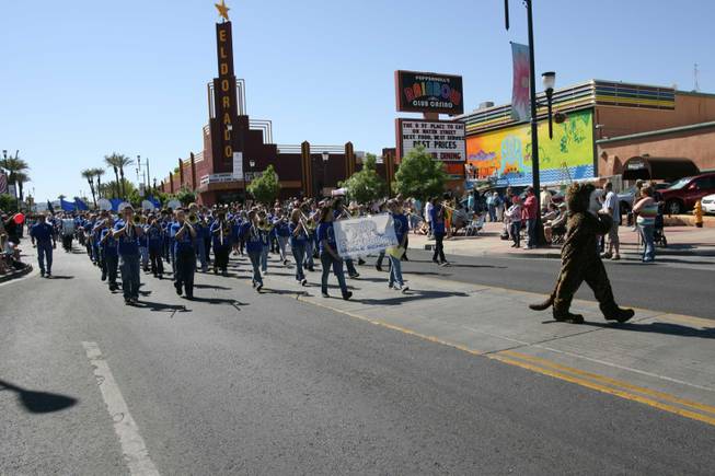 Members of the Burkholder Middle School band perform during the Heritage Parade on Water Street.
