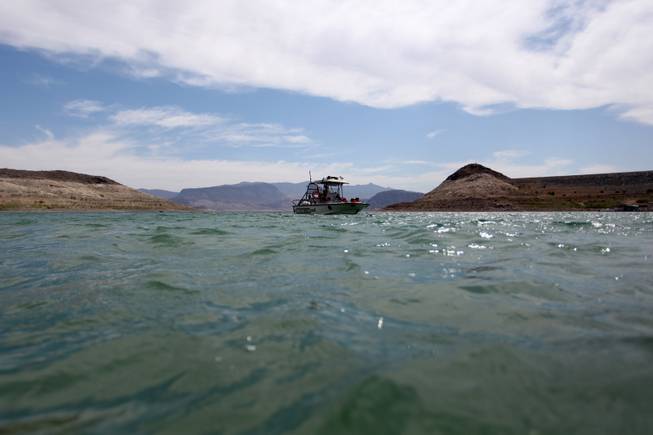 Fifth-grade students from Sandy Searles Miller Elementary School go out on the lake Thursday during their participation in Lake Mead National Recreation Area's C.R.E.W. program (Citizens Removing and Eliminating Waste).