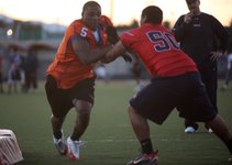 Skills challenge for high school football players