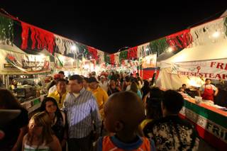 Amusement rides, Italian food, and music keep festival-goers entertained Friday night during the San Gennaro Feast. The San Gennaro Feast is the largest Italian-heritage festival in the Las Vegas Valley and will run through Sunday.