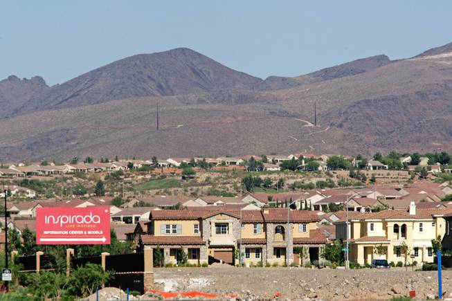  Inspirada, a master-planned community in Henderson, is shown May 11, 2009.