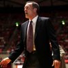 UNLV head coach Lon Kruger argues a call as UNLV takes on Utah at the Huntsman Center in Salt Lake City last season. Kruger on Tuesday said "there's nothing personal" about playing Kansas State -- his alma mater -- this coming season. 