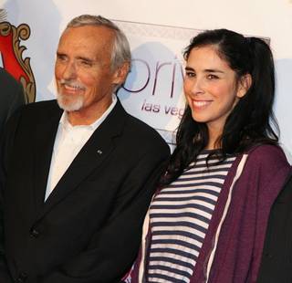 Dennis Hopper and Sarah Silverman at CHI Theater in Planet Hollywood.
