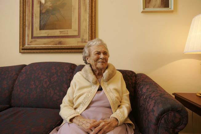Longtime Boulder City and Henderson resident Lucille Salter poses for a photo on  June 17, 2009. She turns 104 on June 27.