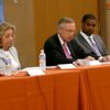 From left, U.S. Rep. Dina Titus (D-Nev.), Senate Majority Leader Harry Reid (D-Nev.), and State Sena