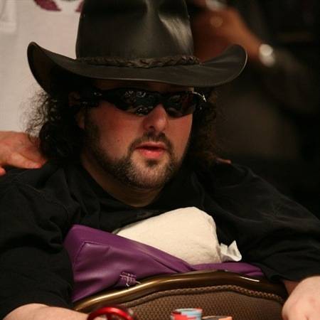 Eventual $50,000 HORSE World Championship tournament winner David Bach gets comfortable during a seven-hour heads-up session for the title.