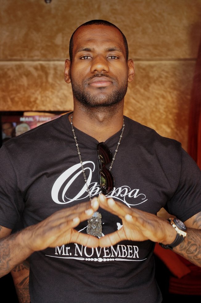 NBA star LeBron James partied at Tao Beach Friday night in Las Vegas.