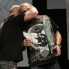 Chuck Liddell gets a hug from UFC president Dana White after being inducted into the UFC Hall of Fame Friday, July 10, 2009. TapouT co-founder, the late Charles "Mask" Lewis Jr., a good friend of Liddell's and the UFC, was also honored in the ceremony at Mandalay Bay.