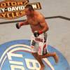 Dan Henderson celebrates his defeat of Michael Bisping in their fight at UFC 100 at Mandalay Bay. Henderson won with a second-round knockout.