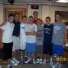 Several players from the Boulder City High basketball program attended summer camp at Duke, where Eagles' assistant coach John Balistere helps run the defensive station for Blue Devils coach Mike Krzyzewski. The children spent time in Krzyzewski's office and posed for a photo. Pictured, from left, are Nate Hafen, Krzyzewski, Caleb Bailey, Tyson Tenney, Michael Walker, Cade Delangis, Robbie Jackson and Balistere.
 