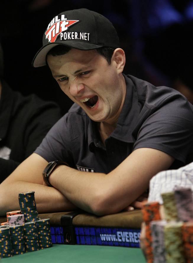 James Akenhead yawns during the World Series of Poker at the Rio Hotel and Casino in Las Vegas on Wednesday, July 15, 2009.