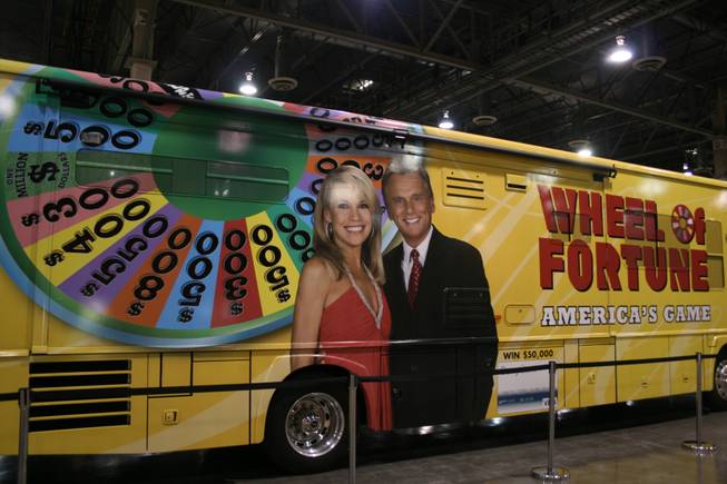 The Wheelmobile rolled into town white Pat Sajak and Vanna White filmed four week's worth of episodes for the 27th year of the prime time version of<em>Wheel of Fortune</em>.