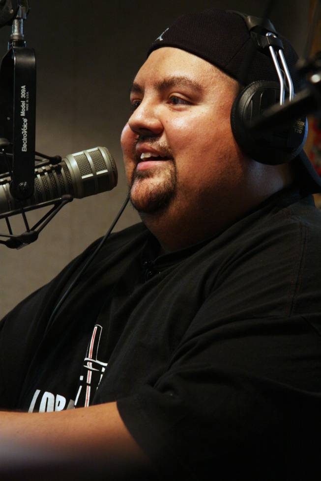 Comedian Gabriel Iglesias speaks on air during 98.5 FM KLUC's Morning Zoo on Monday, July 20.