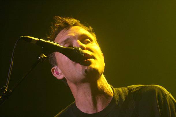 Bassist Mark Hoppus performs with Blink-182 at the Joint at the Hard Rock Hotel.