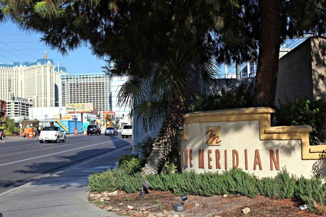 The Meridian condominiums are located near the Las Vegas Strip.