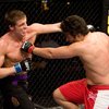 Matt Riddle (left) throws a punch on Steve Bruno during their fight at UFC Fight Night in February in Sun Dome, Fla. Riddle trains out of Las Vegas and will fight Dan Cramer on the undercard of UFC 101 on Aug. 8 in Philadelphia.
