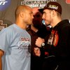 UFC competitors BJ Penn (left) and Kenny Florian (right) face off following the press conference in advance of Saturday's card at the Wachovia Center.