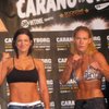 Gina Carano, left, and  Cristiane 