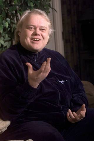 Comedian Louie Anderson speaks during an interview at his room in the Rio hotel-casino Friday, Feb. 1, 2002. 