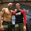 Randy Couture and his son Ryan pose for a photo at Xtreme Couture in Las Vegas.