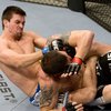 Demian Maia works on a first round submission on Nate Quarry during their UFC middleweight contest in Las Vegas in November, 2008.