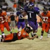 Silverado running back Teran Madu-Jules breaks through a tackle against Chaparral defensive back Garrett Munoz (10) Thursday at Silverado High School. Silverado beat Chaparral 42-6.
