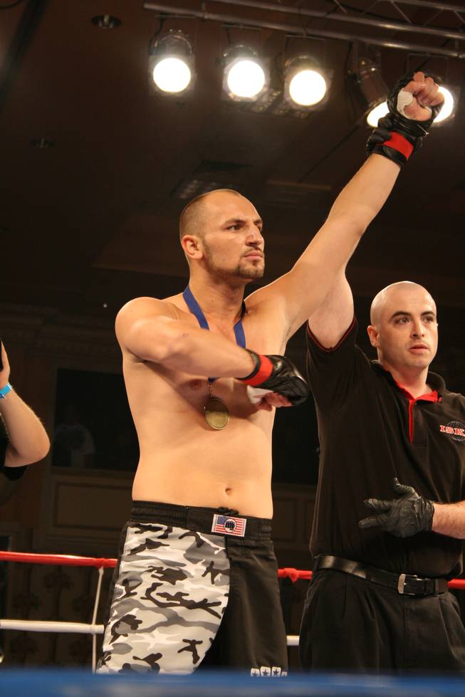 Edmud Xhelli of Striking Unlimited won a swift victory over Josh Brown, 