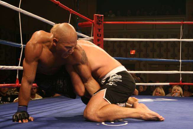 Team Canada's Derek Freeman attempts an armbar on Kawika Lagasca. Freeman went on to win his first fight. 