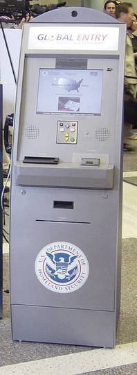 Travelers registered with the government can use these scanners for quicker entry to the United States at 20 airports.