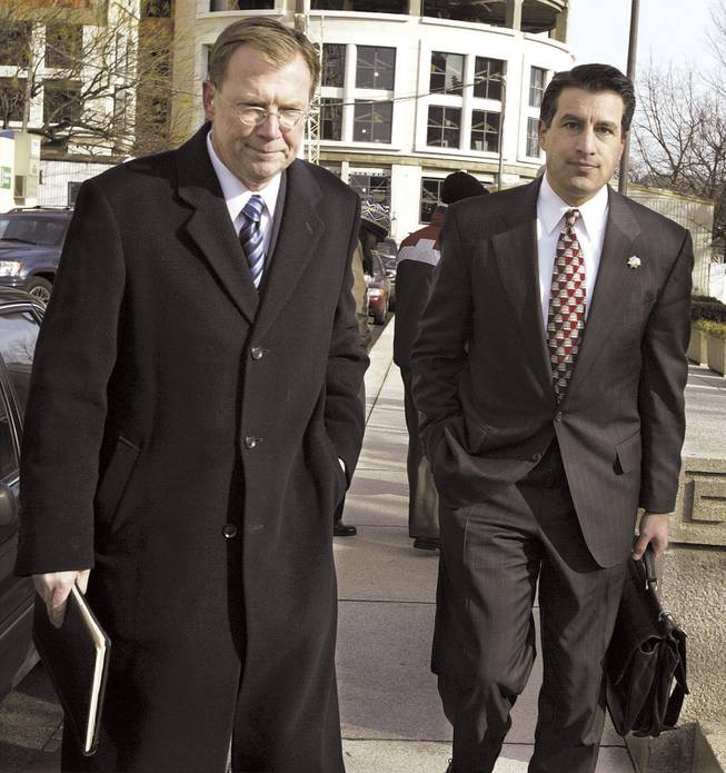 Porter and Sandoval leave the U.S. Court of Appeals in Washington in 2004 after a proceeding concerning the proposed Yucca Mountain nuclear waste dump. Sandoval left the state attorney general's post in 2005 to become a judge.