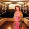 Candy Schneider, shown in a mock-up of a Smith Center theater box, heads the center's education and 