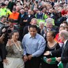 Boxing legend Muhammad Ali, centre, arrives in Ennis Ireland Tuesday Sept. 1, 2009 where a plaque was unveiled on Turnpike Road to his ancestors. Ali was on a sentimental journey to see his little-known Irish roots. Tens of thousands are awaiting the three-time world heavyweight champion's arrival Tuesday in the western Irish town of Ennis, the home of Ali's great-grandfather Abe Grady.