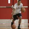 Findlay Prep point guard Cory Joseph runs drills during a practice at the Henderson International School.