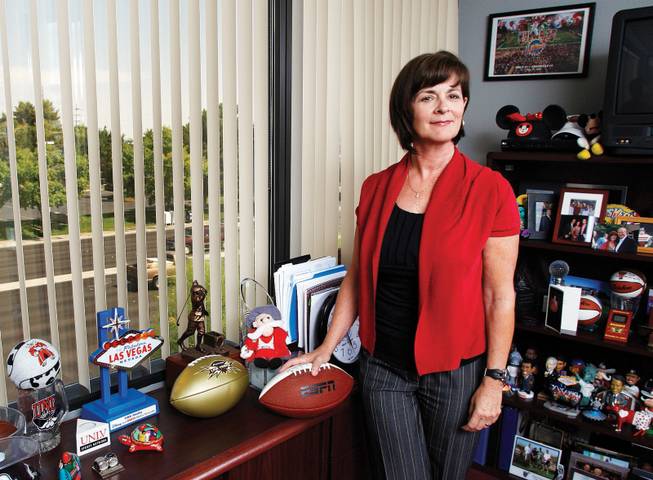 
TINA KUNZER-MURPHY: The Las Vegas Bowl executive director has achieved years of sellout crowds and recently landed a multiyear sponsorship by MAACO auto paint and body shops.