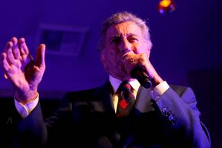 Tony Bennett performs during the concert and dinner that was held Thursday at Tao Nightclub in the Venetian to support VegasTennis.coms Marty Hennessy Jr. Tennis Foundation Big Heart Awards.