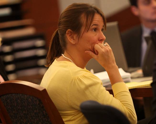 Amy Busefink, ACORN's deputy regional director, who authorities allege was involved with an alleged illegal voter registration incentive program, appears in court Sept. 29 in Las Vegas.