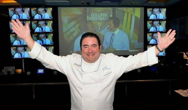 Chef Emeril Lagasse in his Lagasse's Stadium sports books, bar and grill in the Palazzo.