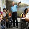 Dave Gerber teaches an algebra class Monday at Green Valley High School in Henderson. A former head football coach who compiled a 118-64-1 record at Valley and Bishop Gorman high schools, Gerber now works as an assistant coach for his son at Green Valley. Gerber won state championships in 1974 and '79 with Bishop Gorman.