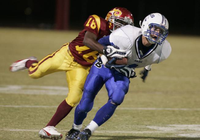 Del Sol's Tatciani Harris grabs Basic's Seth Campbell forcing a ...