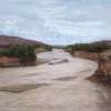 This is one of five 15-inch by 20-inch oil paintings created by Robert Beckmann of various views of 