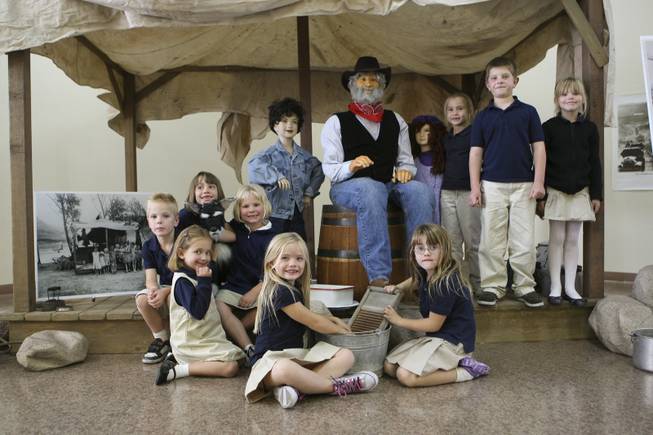 Grace Christian Academy first and second graders pose for a ...